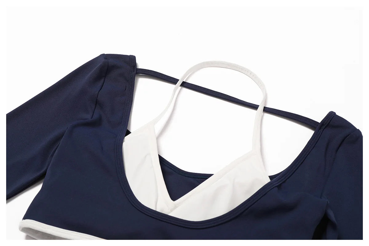 Apex Ritual Women's Backless Long-Sleeve Yoga Top – Quick-Dry Training Shirt