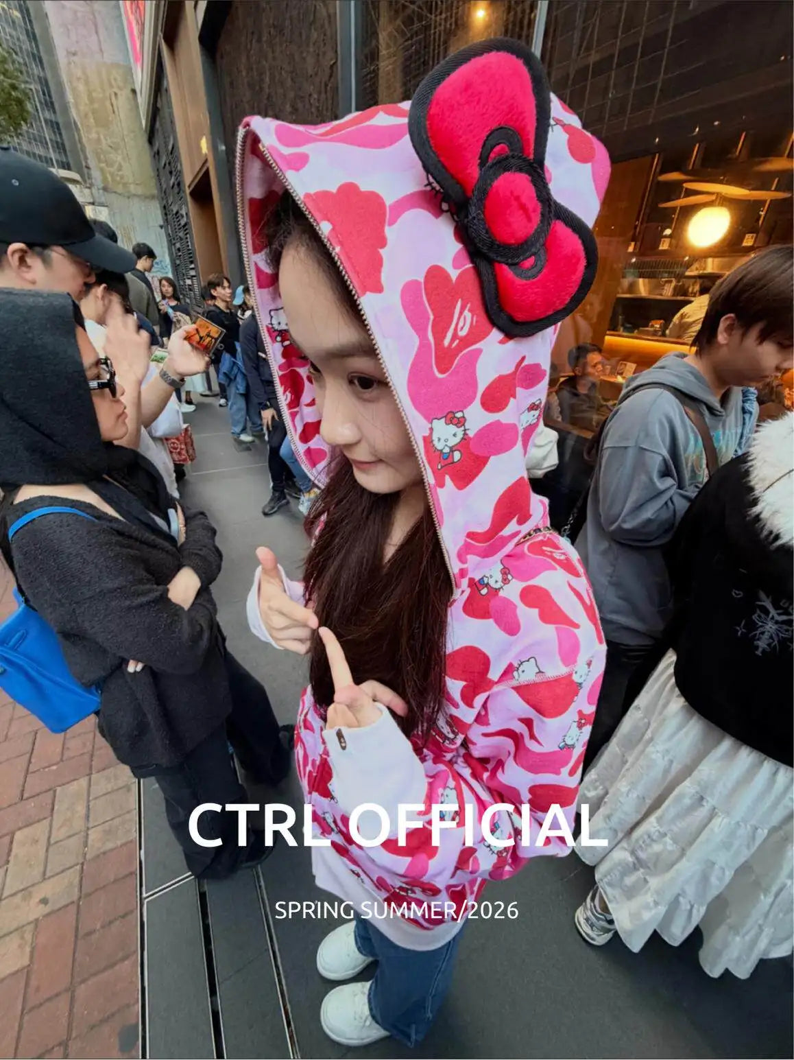 In  Stock  Anime Hello Kittys Hooded Jacket Girl Commuting Coat Jacket Kuromi Anime 3d Ears Hooded Cute Leopard Print Clothes