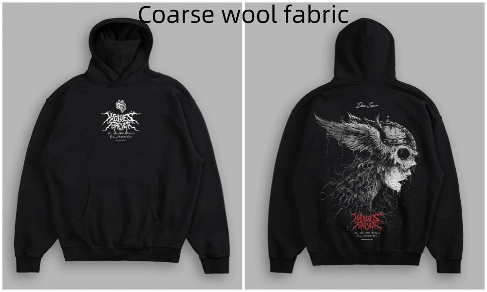 Men's Fleece-Lined Oversized Graphic Sweatshirt