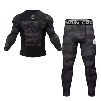 Apex Ritual – 黒 ノーギ BJJ 柔術 Tシャツ & MMA ショーツセット – ラッシュガード & コンプレッションウェア