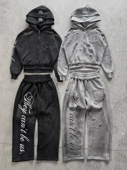 Y2K Harajuku Punk Gothic Loose Hooded Sweatshirt American Embroidered Patch - APEX RITUAL men's hoodies & sweatshirts