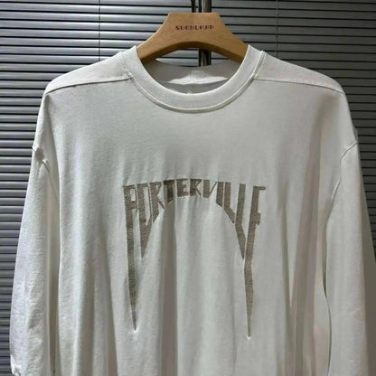 HKSH Summer Men's Tide Dark High Street Trendy Letters Print T-shirt Women Round Collar Cotton Oversized Loose Short Tees HK3578