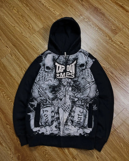 Apex Ritual – Explosions Y2K Hooded Sweater Men – American Retro Hip-Hop Graffiti Unisex Zipper Hoodie