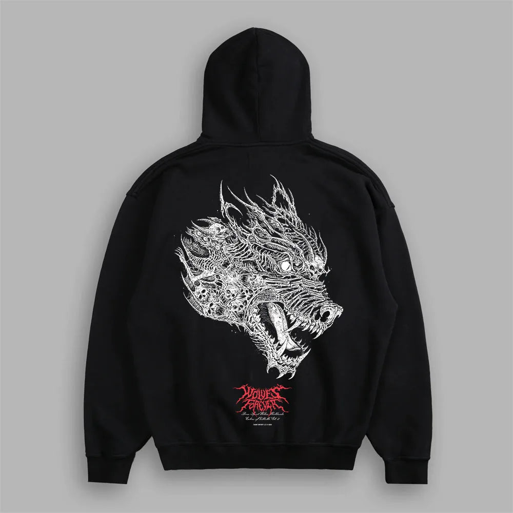 Men's Fleece-Lined Oversized Graphic Sweatshirt