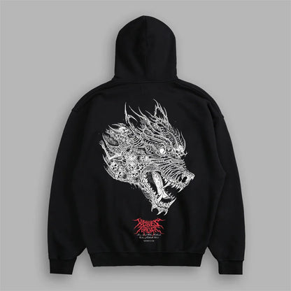 Men's Fleece-Lined Oversized Graphic Sweatshirt
