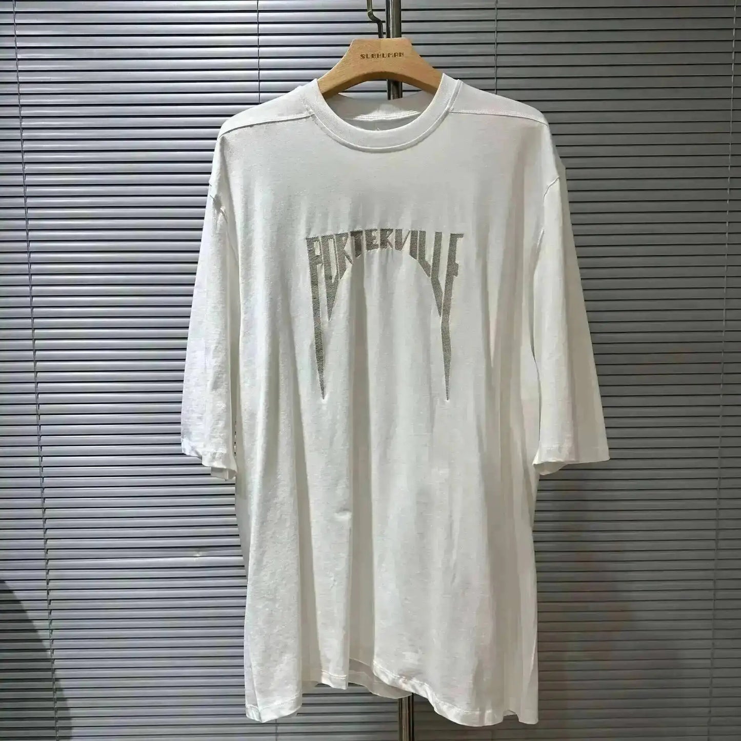 HKSH Summer Men's Tide Dark High Street Trendy Letters Print T-shirt Women Round Collar Cotton Oversized Loose Short Tees HK3578