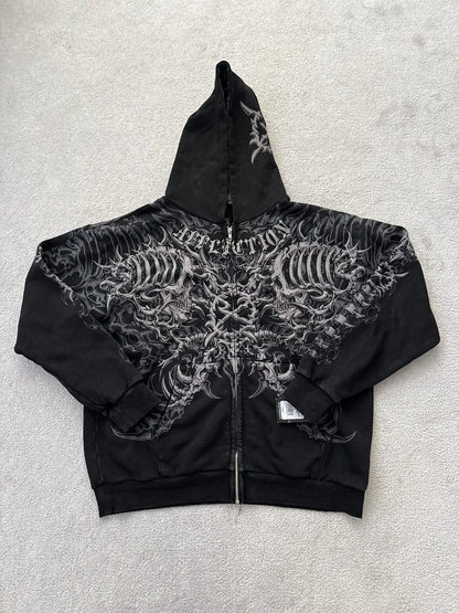 Apex Ritual – Explosions Y2K Hooded Sweater Men – American Retro Hip-Hop Graffiti Unisex Zipper Hoodie