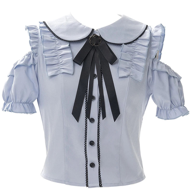 Women's Jirai Kei Lolita Long-Sleeve Blouse