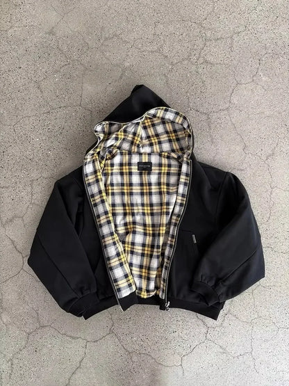 Men's Y2K Gothic Cross-Zip Mask Hoodie