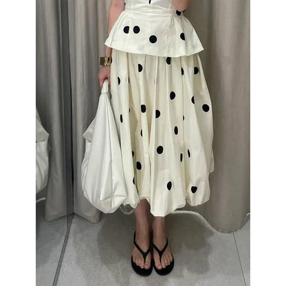 Vintage Polka Dot Backless Tank Tops Sexy Summer Street Chic Slim Deep V Neck Vest Casual Ruffles Sleeveless Tops Woman 2026