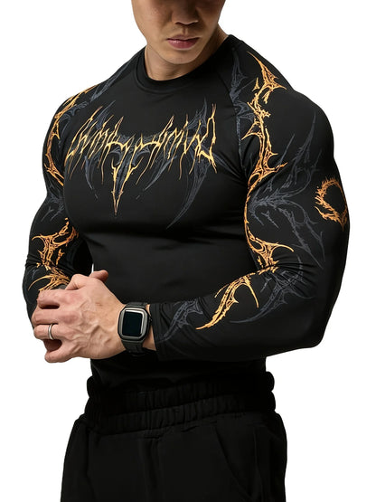 Men's Quick-dry Sports Shirt Running Fitness Long-sleeve T-shirt Men's Casual Athletic Shirt Training Muscle-defining Fit