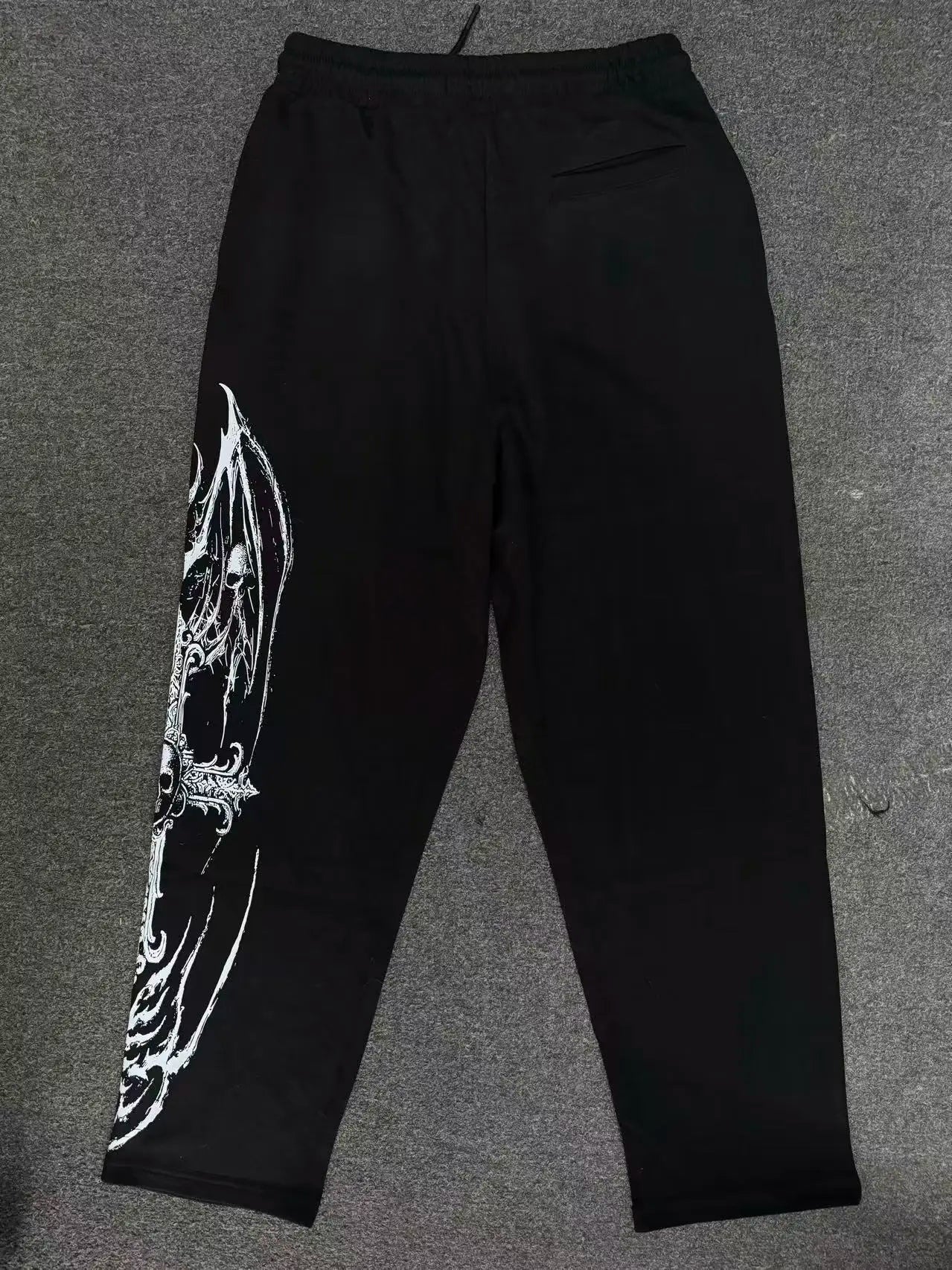 Breathedivinity American-style street workout casual loose-fit printed cotton long pants