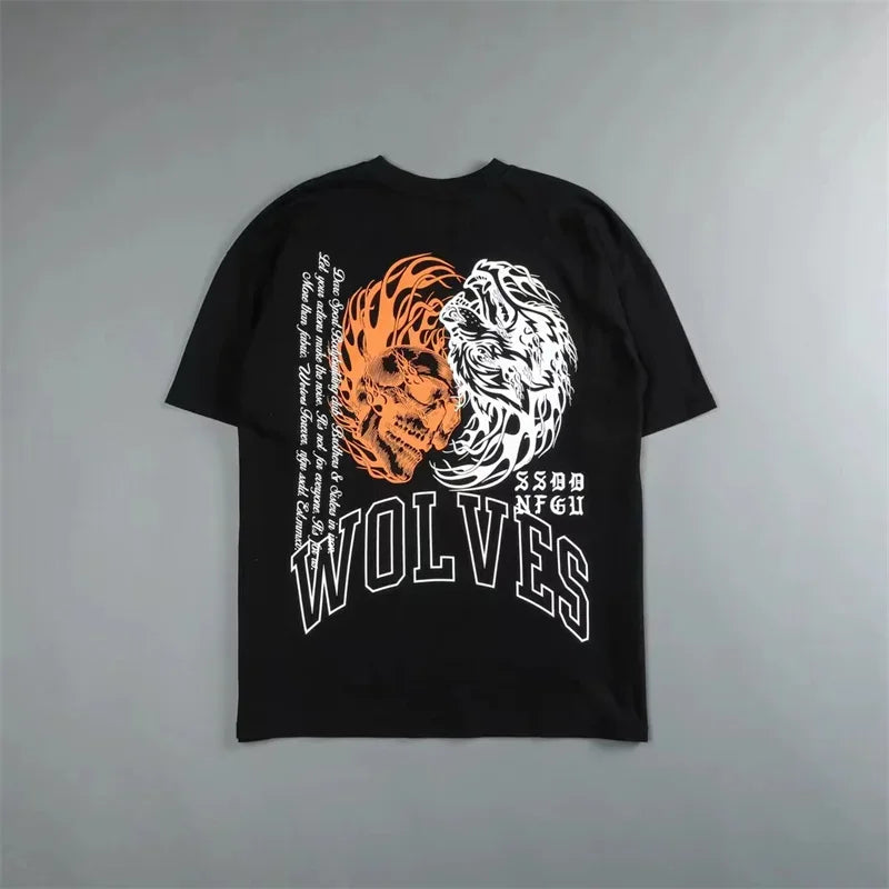 Women's Wolf Graphic Cotton Training T-Shirt