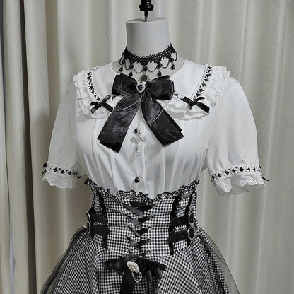Women's Jirai Kei Lolita Long-Sleeve Blouse
