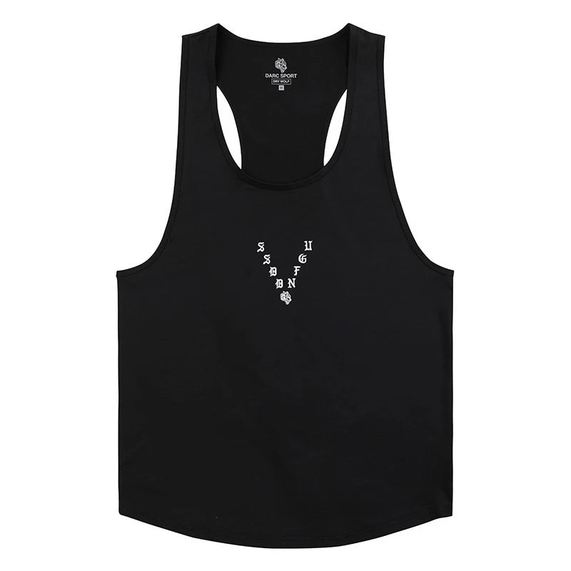 Men's Wolf Graphic Breathable Bodybuilding Tank Top