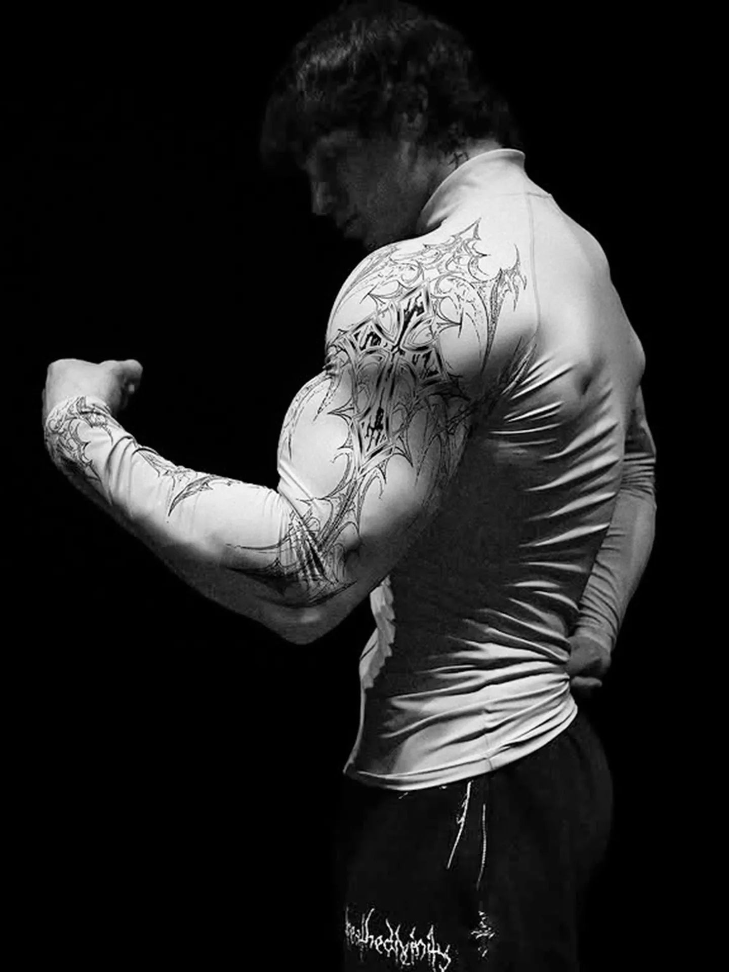 Dark Quick Drying Autumn And Winter Training Long Sleeved Men's Zipper Fitness Clothes, Sports Tight Fitting Clothes