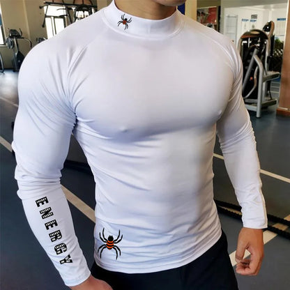 Apex Ritual – メンズ長袖コンプレッションランニングTシャツ – 速乾性ボディビルディングフィットネストップ