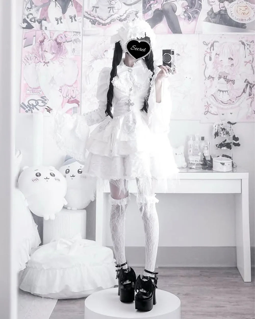 Women's Harajuku Gothic Lolita Mini Dress