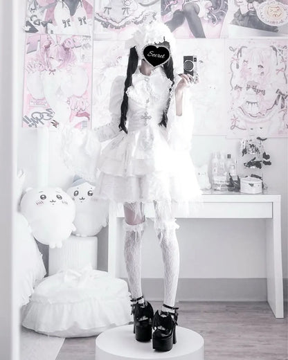 Women's Harajuku Gothic Lolita Mini Dress