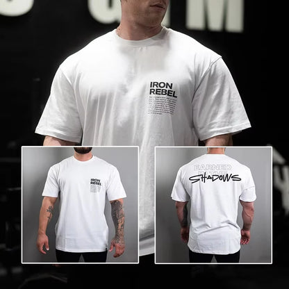 Apex Ritual – Earned Not Given Men's Gym T-Shirt – Bold Text Oversized Crew Neck Lifting Tee