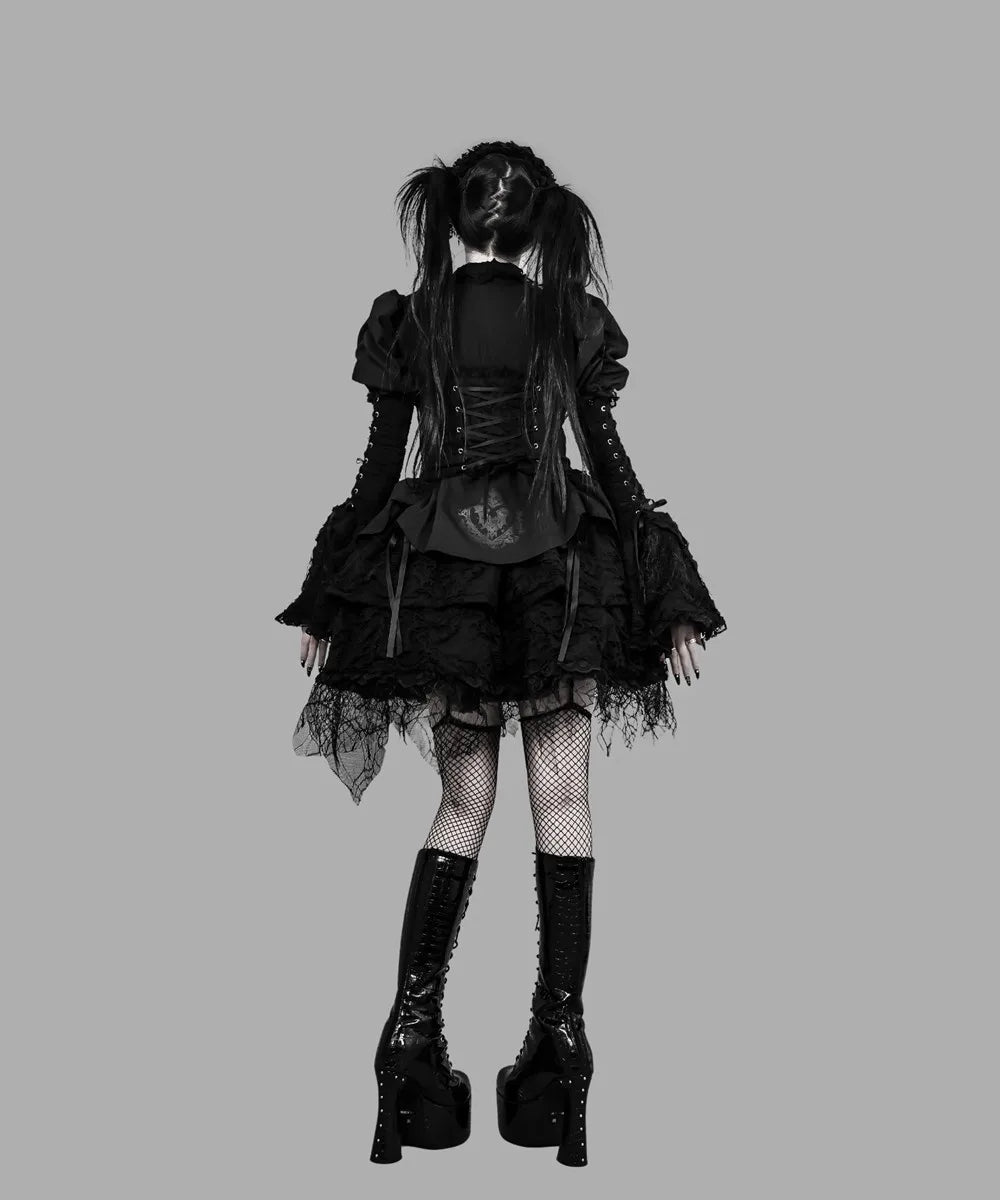 Women's Harajuku Gothic Lolita Mini Dress