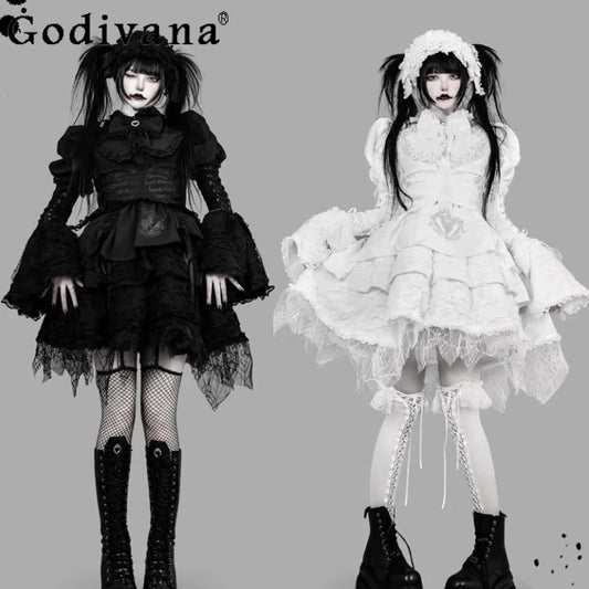 Women's Harajuku Gothic Lolita Mini Dress
