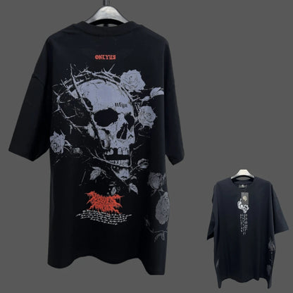 Apex Ritual – アニメプリント メンズクルーネックTシャツ – ゆったりカジュアル フィットネストレーニング コットンTee