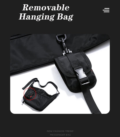 MOYYI INS Korean Style Men Messenger Bags Women Travel Casual Large Hobo Bag Waterproof Nylon Laptop Crossbody Shoulder Bag