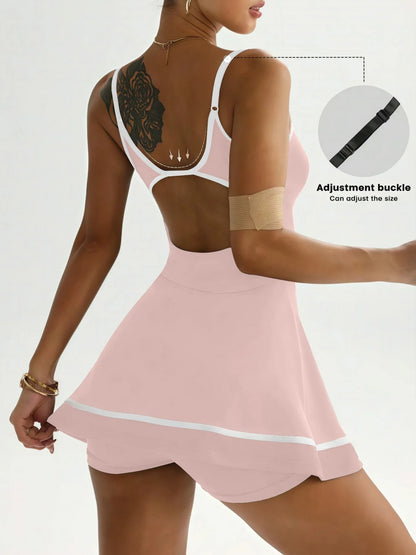 Women's Color-Block Tennis Mini Dress