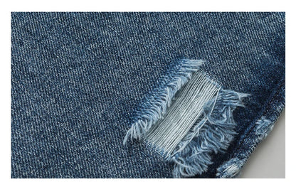 American Streetwear Wash Denim Shirts For Men Harajuku Casual Men'S Clothing Vintage Blue Lapel Cargo Coat Korean Long Sleeve