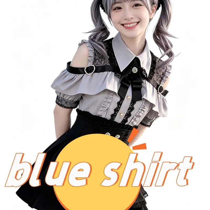Women's Jirai Kei Lolita Long-Sleeve Blouse