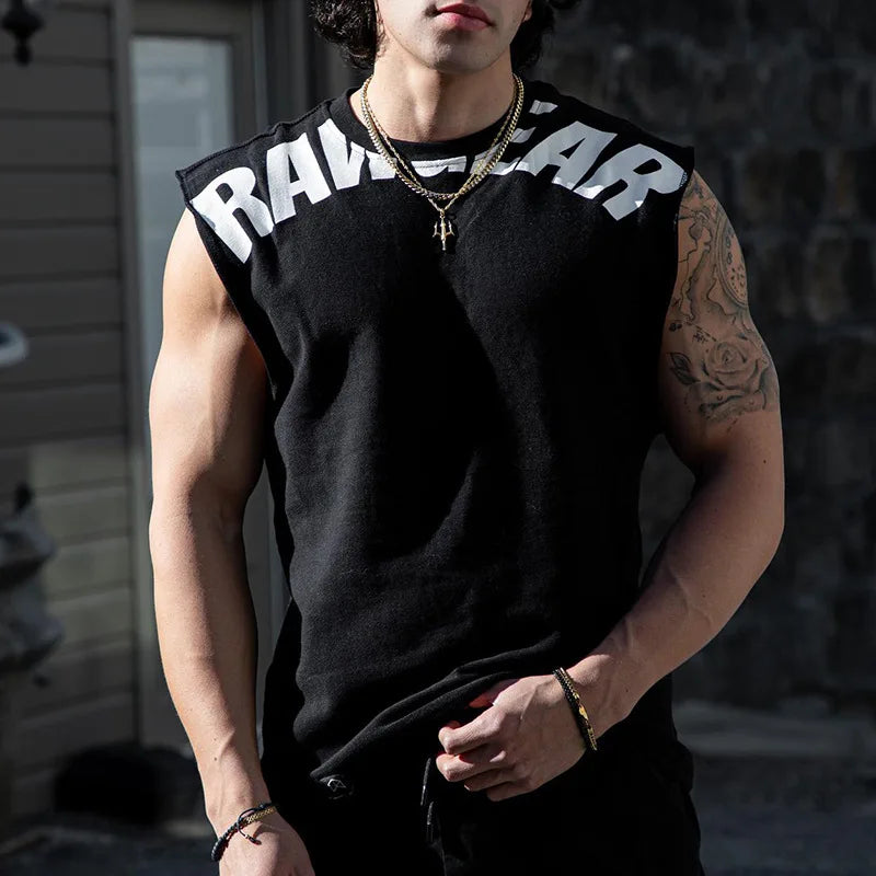 Men's Summer Cotton Tank Top Muscle Gym Fitness Workout Sleeveless Shirts - APEX RITUAL men's tank tops