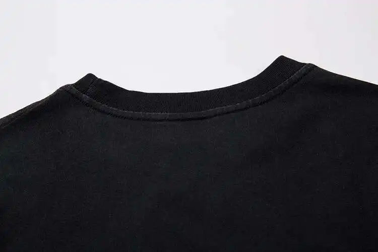 HKSH Summer New Trendy Dark Color Contrast O-Neck Short Sleeve T-shirts Men's Tide High Street Half Length Tees Tie-dyed HK0989