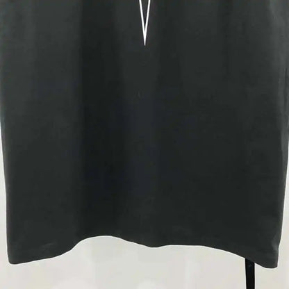 HKSH Spring Summer New Men's Tide Dark Cotton Form Five Star Printed Pattern Cotton T-shirts Half Sleeve Women Chic Tees HK2006