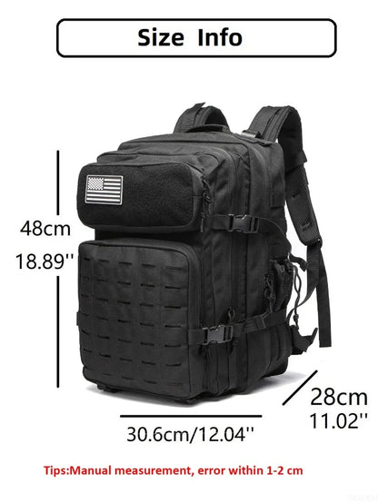 Apex Ritual – タクティカルMOLLEハンティングバックパック 25L/50L – EDC ジム＆アウトドアハイキングリュックサック ボトルホルダー付き