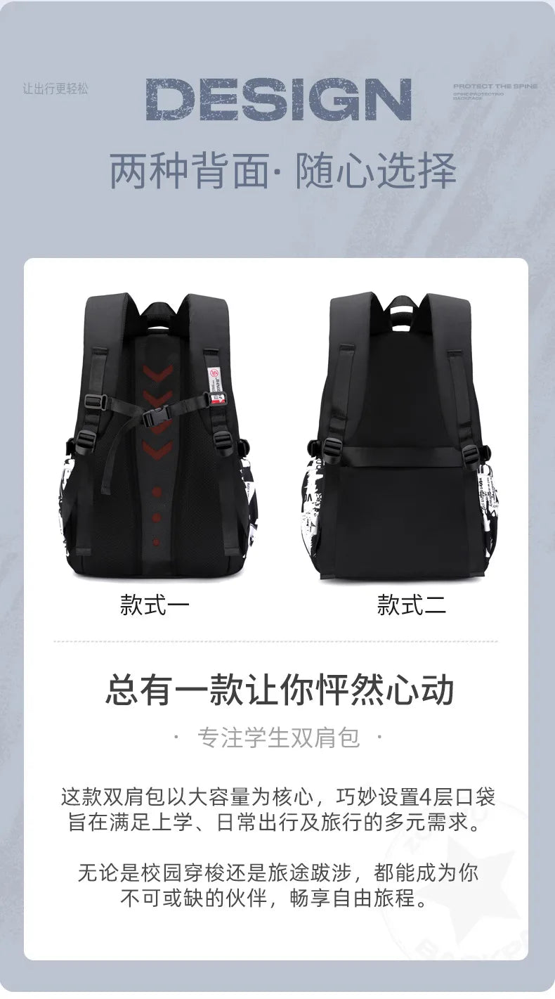 NEW Children School Bags Teenage Boys Kids Backpack Middle High School Students School Backpacks Outdoor Travel Book Bag Mochila