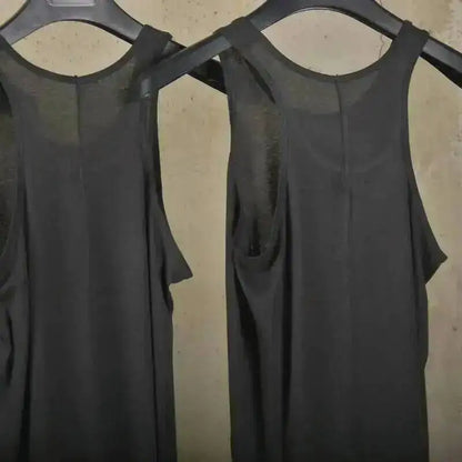 HKSH RO 2025 Summer New Man Dark Tide Chic Tank Top Ultra-thin Transparent Sleeveless Sweatshirt Wool Fashion Vest Trendy HK4911