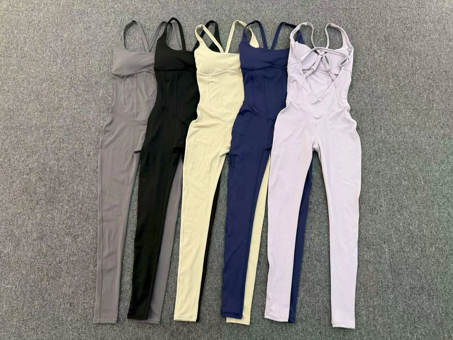 Women's Workout Backless Purple Jumpsuit