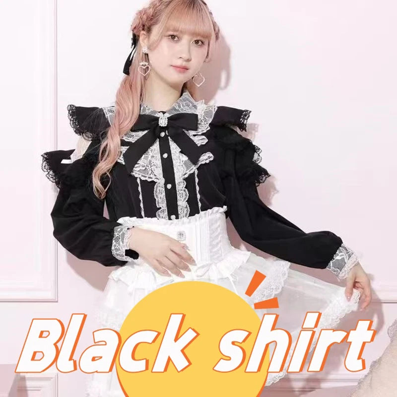 Women's Jirai Kei Lolita Long-Sleeve Blouse