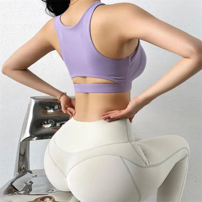 TRY TO BN Sports Yoga Bra Gym Woman Hollow Push Up High Impact Shockproof Underwear Fitness Naked Crop Top Mujer Workout Clothes