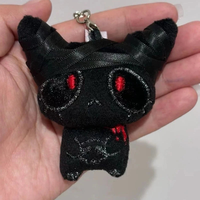 Halloween Horror Plush Keychain Creepy Bloody Monster Doll Goth Bag Charm Scary Accessories for Backpack Cosplay Party Decor