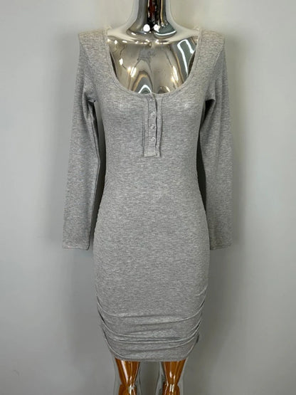 Women's Half-Zip Bodycon Mini Dress