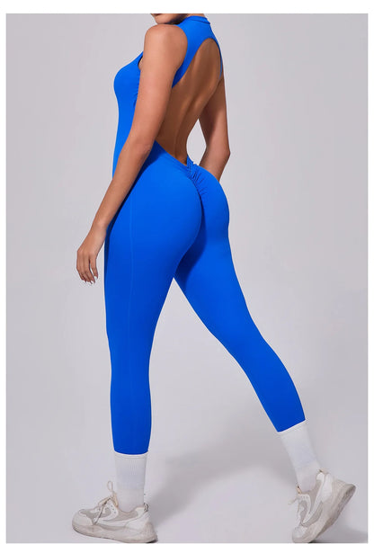 Women's Workout Black Jumpsuit