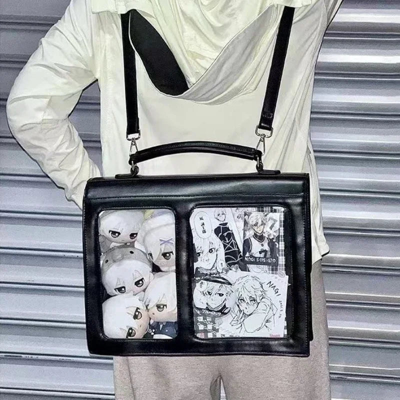 Niche Japanese Transparent Ita Bag Casual Large Capacity Girl Shoulder Crossbody Bag Fashionable Ulzzang Student Backpack ItaBag