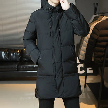 Slim Fit Jackets New Winter Jackets For Men Hooded Casual Long Cotton Jackets Thicker Warm Parkas New Male Outwear Winter Coats