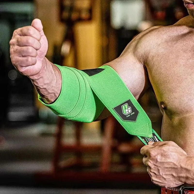 Weightlifting Elbow Wraps Elastic Elbow Support & Compression for Powerlifting Fitness Cross Training Gym Workout Elbow Straps