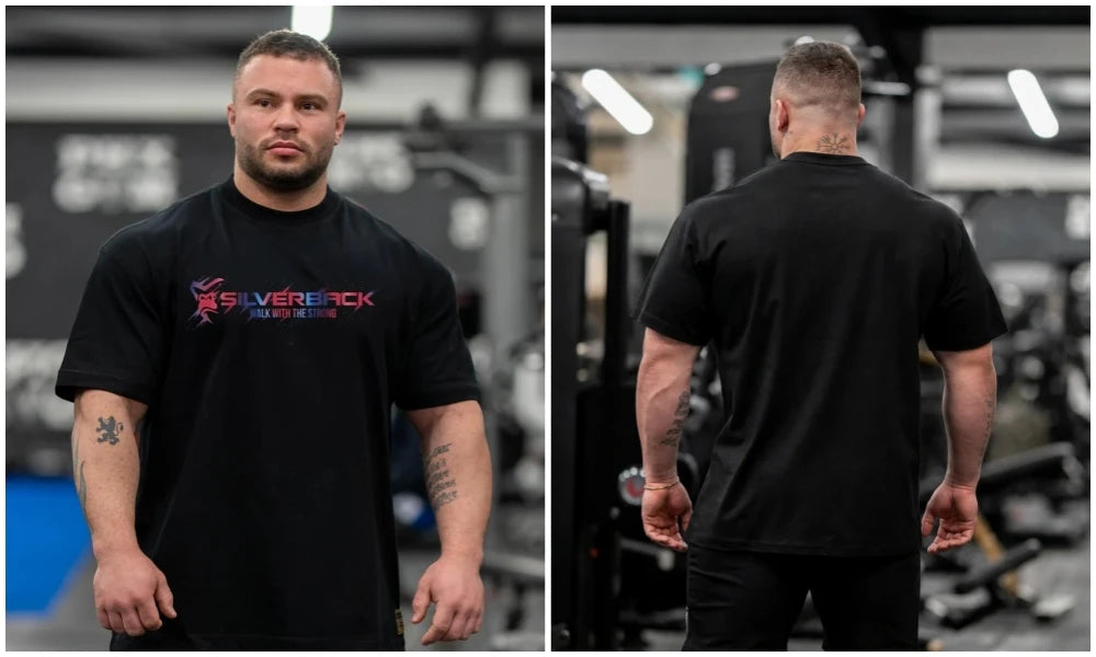 SILVERBACK Muscle Fitness T-shirt Summer Men's Athleisure Workout short sleeve Shirts cotton Fitness Tee Gym Sports Shirt Tops