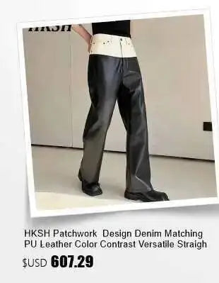 HKSH Summer New Men's Tide Dark Cotton T-shirt Classic Large Size Loose Ragged Edge Solid Color Tank Tops Chic Punk Vest HK2022
