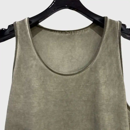 HKSH Spring Summer New Men Dark Punk Waste Land Style Trend Spliced Niche Design Sleeveless T-shirt Dark Cotton Tank Tops HK4539