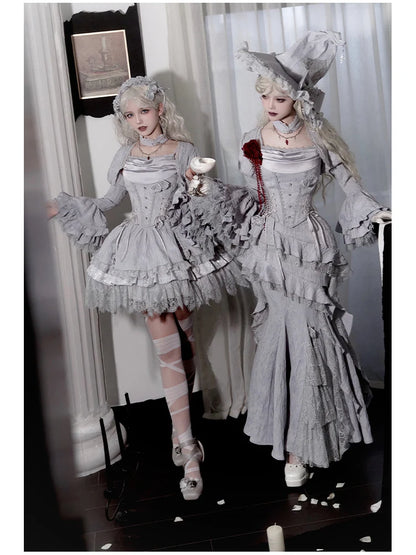 Women's Gothic Camisole Fishtail Skirt Set